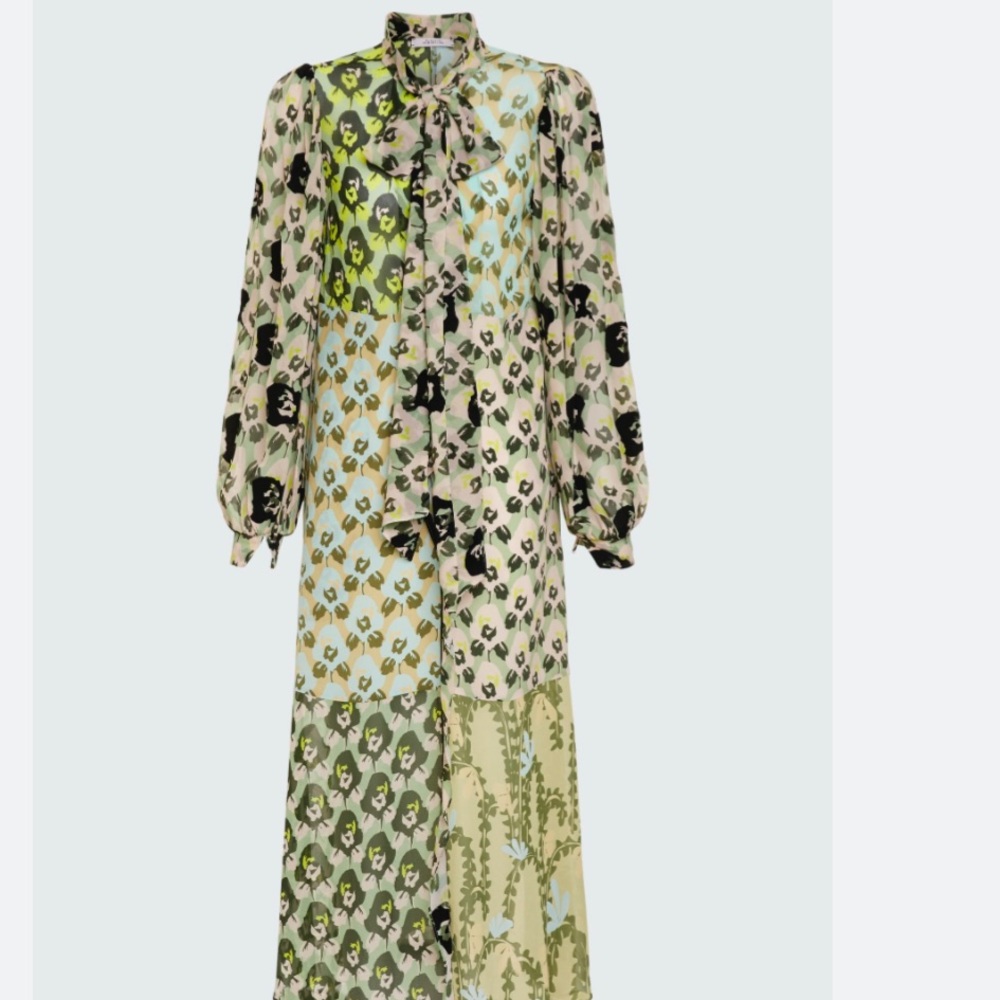New! DOROTHEE SCHUMACHER Article Flower Patch Dress floral crepe de chine